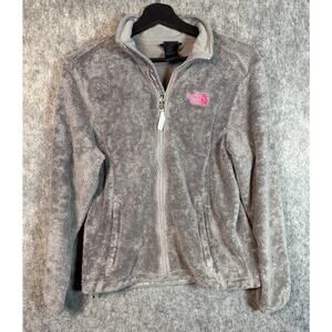 The North Face Osito 2 Gray Breast Cancer Awareness Fuzy Soft Jacket - Medium